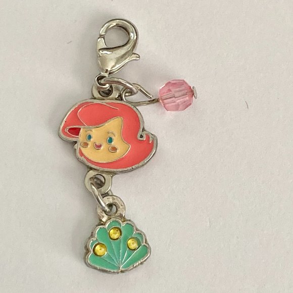 Vintage Disney Little Mermaid Princess Ariel Charm Clip On Bracelet Zipper Pull - Picture 5 of 8